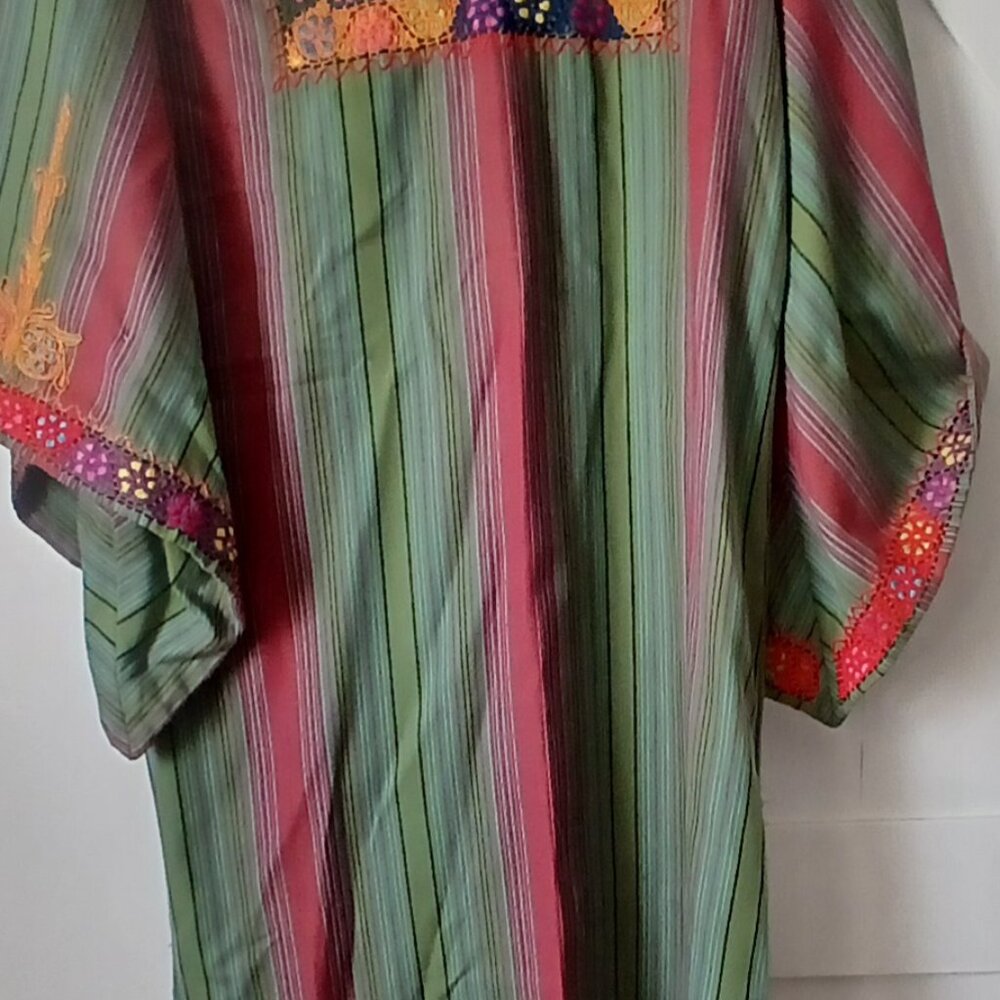 MASKIT Made in Israel Maxi Dress with Embroidery Size L